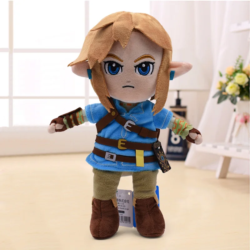 Cartoon Plush Toys Zelda Link Boy With Sword Link Soft Stuffed Doll for Kids Christmas BirthdayGift