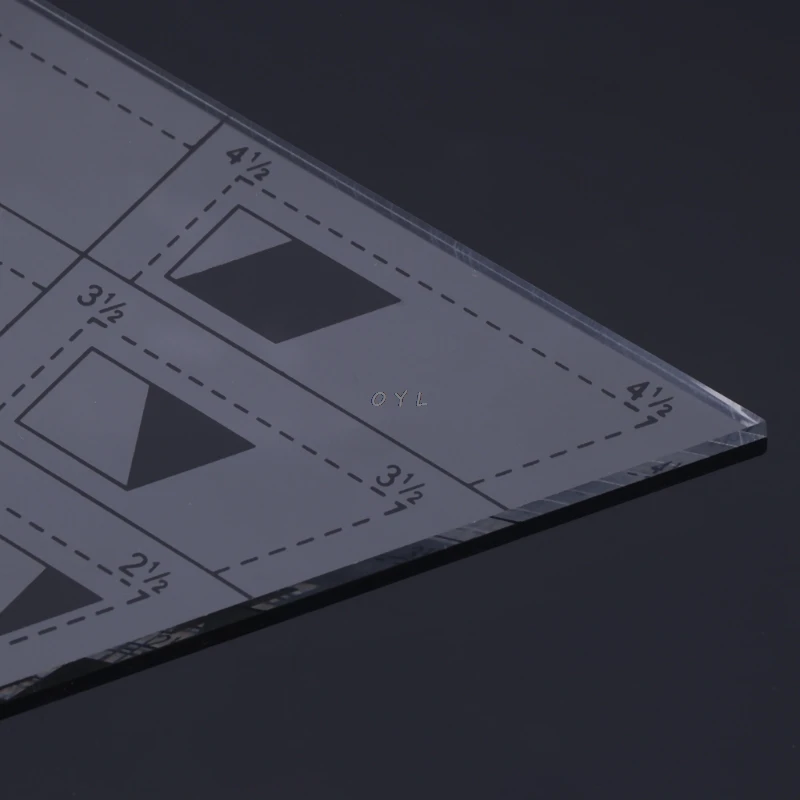 Shape Measure Trapezoid Quilts Plastic Ruler DIY Patchwork Sewing Tools