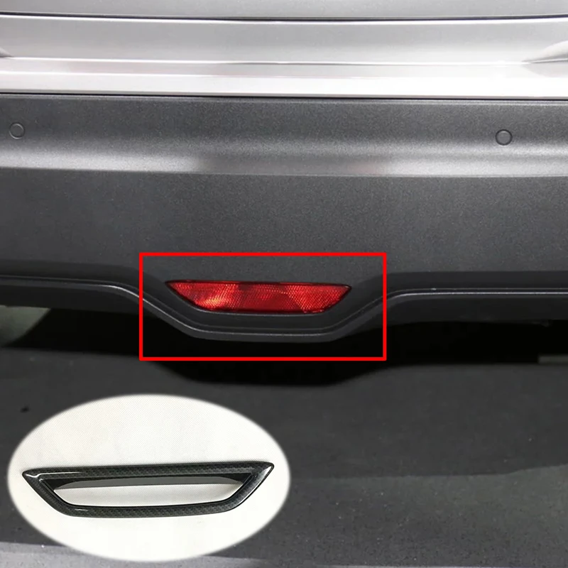 

For Toyota C-HR CHR 2017 2018 ABS Carbon fibre Car rear fog lampshade frame Cover Kit Trim car styling Accessories 1Pcs