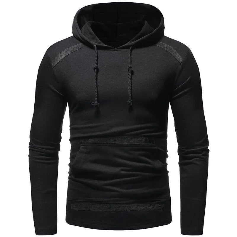 

Cotton Mens Hoodies 2019 Sweatshirts Hoodies Outwear Black Streetwear Summer Pullover Men Hoodie H001