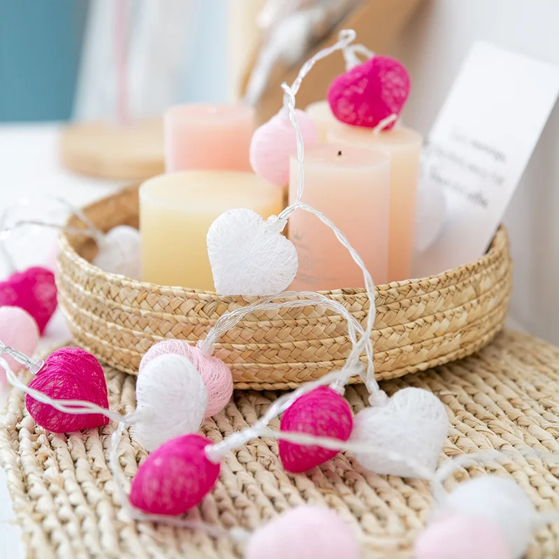 

LED Heart String Lights Fairy Garland Lights Holiday Wedding Christmas Decortion for Home USB Battery Plug Powered 1.5M 2M 3M