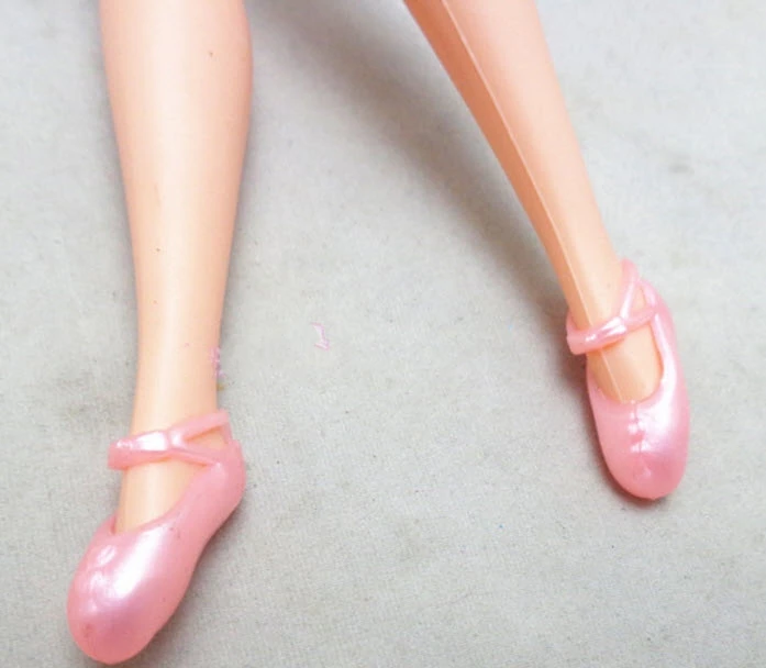 5pairs/lot Pink Purple Color Dolls Ballet Shoes Toe Shoes For Barbie Doll Accessorises Gifts