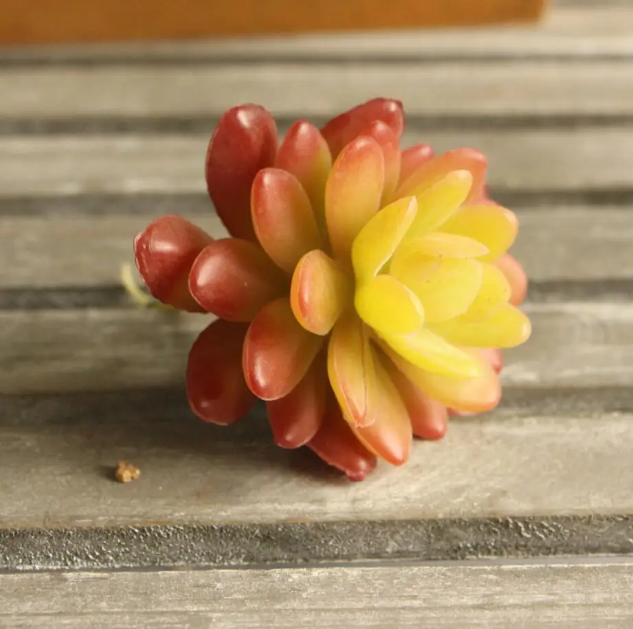 

10pcs Red/Green 11cm Artificial Plastic Succulents Plants Flower For Wedding Party Home Office Hotel Potted Plant Decoration