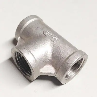 

1-1/2" BSP Equal Female Tee Thread 3 Way 304 Stainless Steel Pipe Fitting Connector Coupling for water air gas