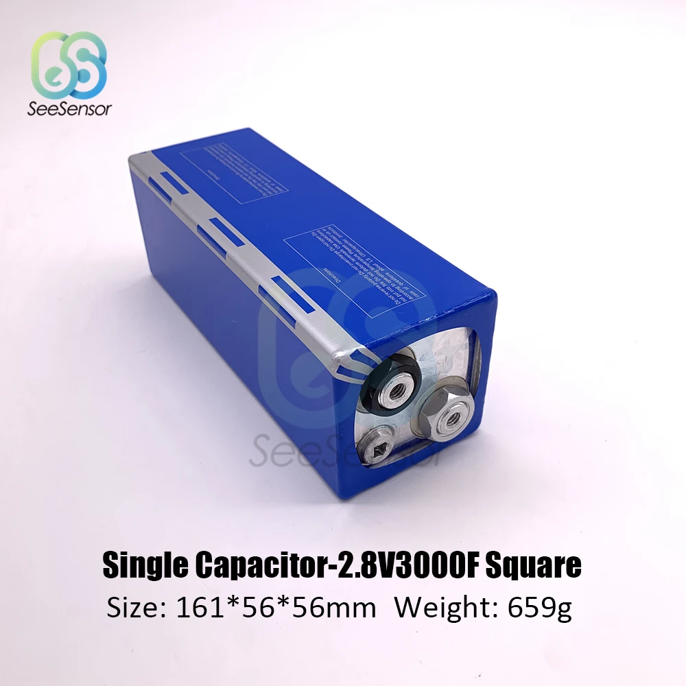 Nuova versione Super Farad condensatore 2.8V 3000F 161*56*56mm Super condensatori per alimentazione Auto per autoveicoli