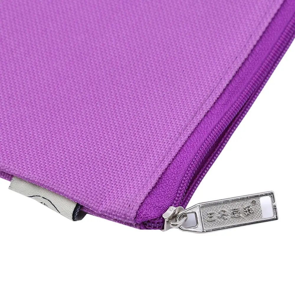 1pcs Cartoon  Large Capacity Canvas Storage Card Holder For A4 Binder Rings Notebook Zipper Bag Pouch Diary Planner Accessories