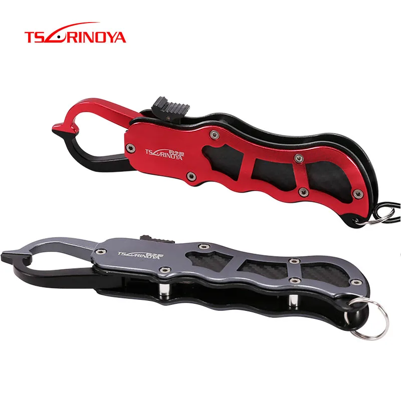 

TSURINOYA Fish Grip 117g 165mm Aluminum Alloy Non-slip Fishing Gripper with Retention Rope Fish Controller Fishing Tackle Tools