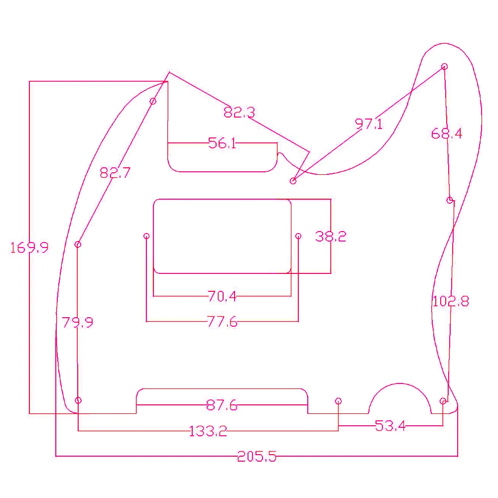 for Tele Humbucker Pickguard Scratch Plate with screws Various Colors for Telecaster Guitar