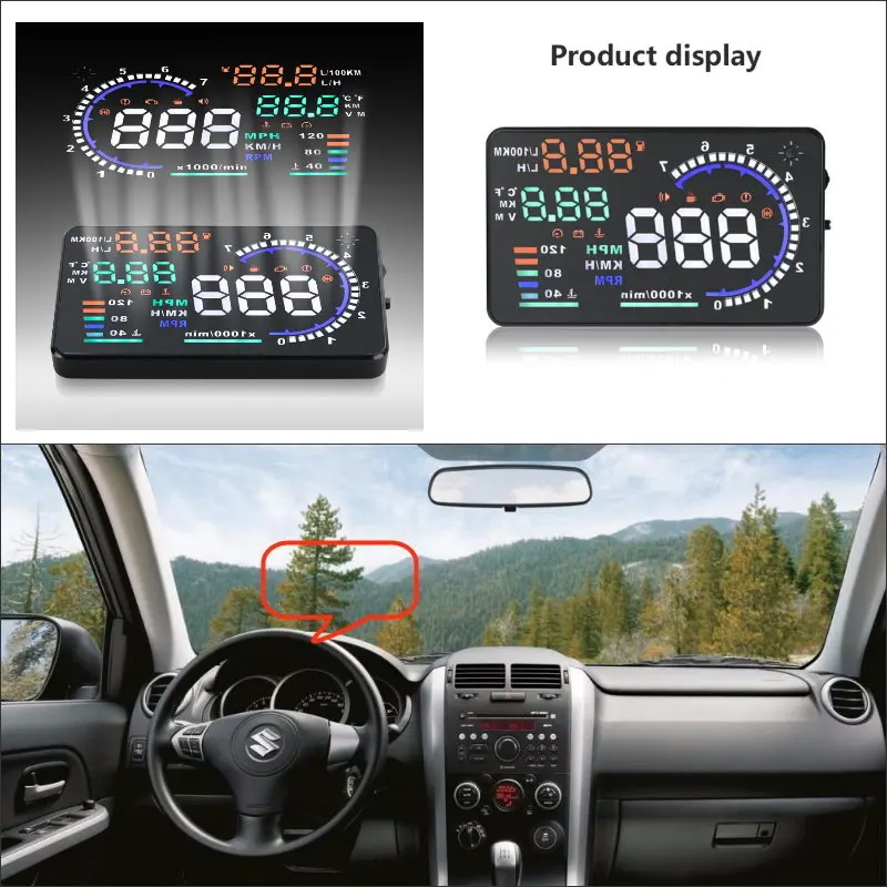 Car Information Projector Screen For Suzuki Grand Vitara / Swift - Safe Driving Refkecting Windshield HUD Head Up Display