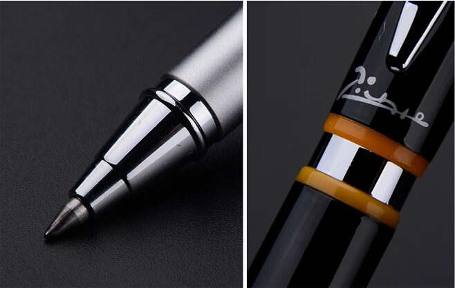 Picasso 907 Montmartre Black Balpen Rode Ring en Geel Ring Optioneel