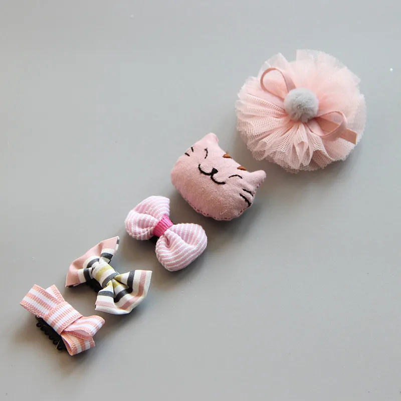 New Design Mini Bow Hairgrips Baby Cartoon Hairpin Children Boutique Barrettes Girls Kids Hair Accessories 0-6month TZ12