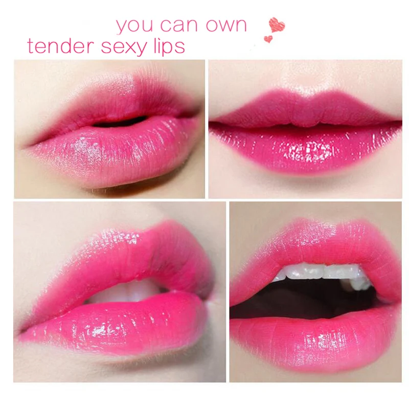 99% ALOE VERA Jelly Lipstick Temperature Change Color Moisturizing Lip Stick Pink Tint Makeup Batom