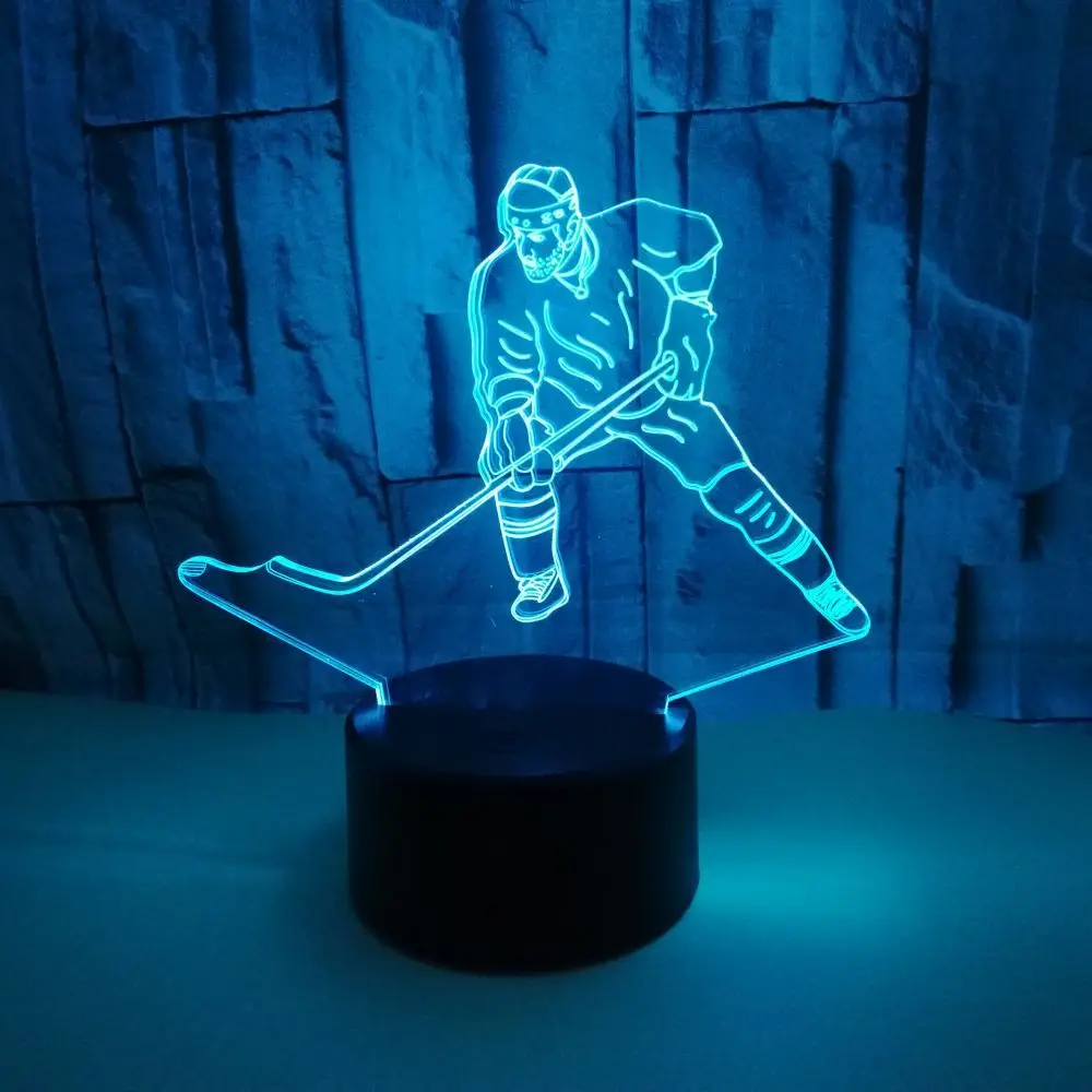 

Ice Players Colorful 3d Lights Led Acrylic 3d Light Touch Remote Visual Illusion Led Night Light Novelty Luminaria Led Kids Lamp