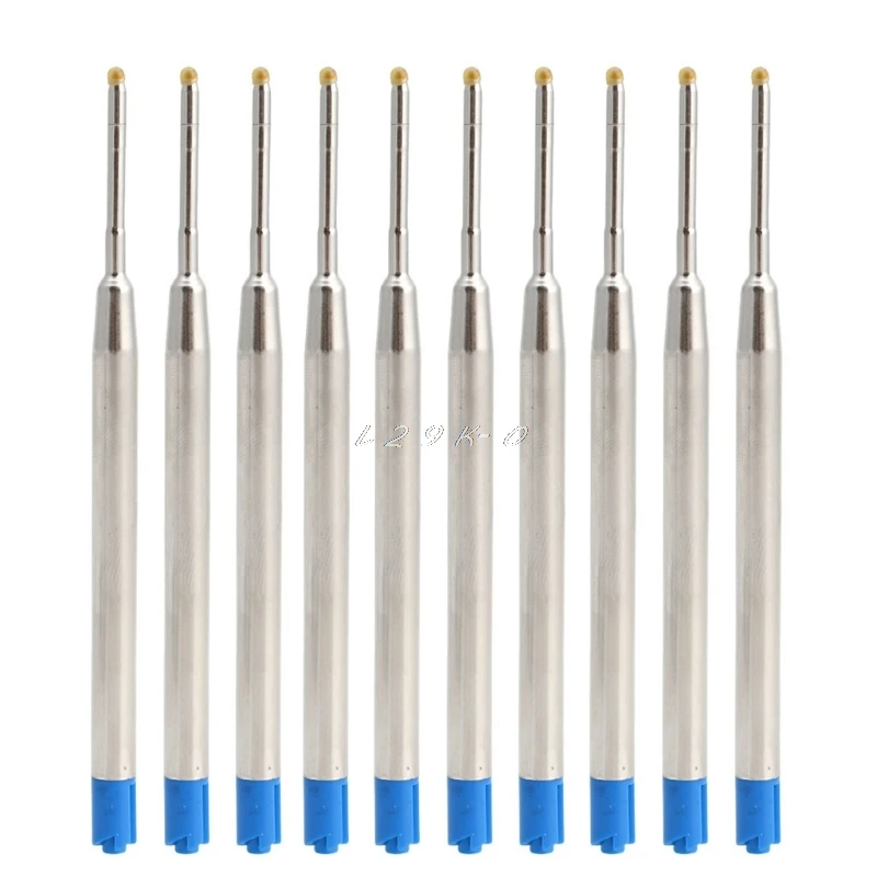 10pcs Universal Pen Refill Standard Style Blue/Black Ink 1MM Medium Nib Ball Point Pen Refills