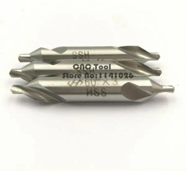 จัดส่งฟรี 5PCS DIA 1.0 มม.-6.0 มม.-ประเภทCentreเจาะBits 60 องศาCountersinksบิตชุดSpotting Drill