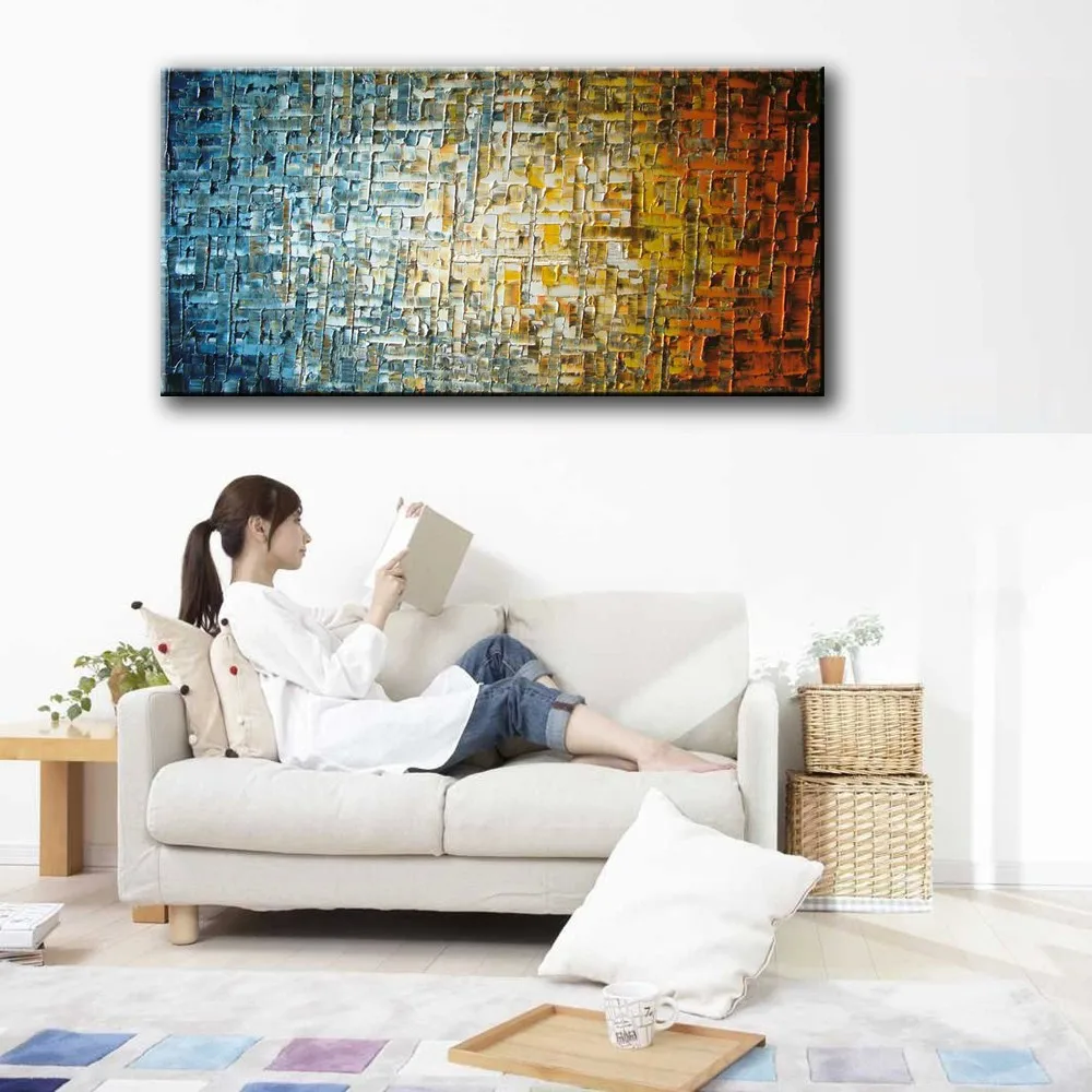 

large handmade modern Abstract oil painting wall art canvas picture wall art picture for living room sofa bedroom home decor