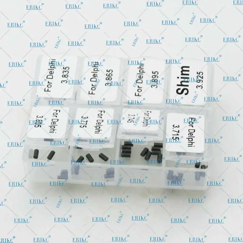 

ERIKC 80 pieces / box Injector calibration shims, Common Rail adjusting shims kits size (3.715mm-3.925mm)