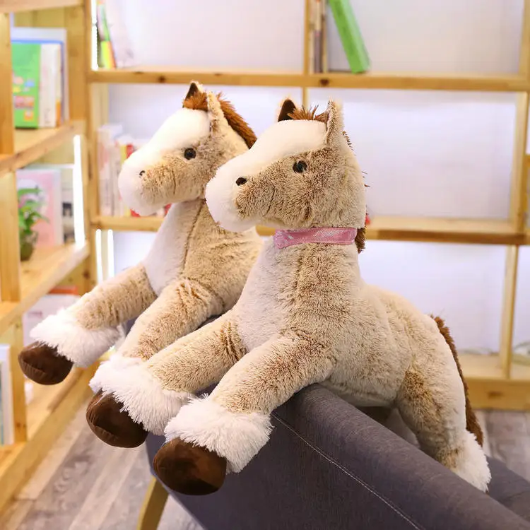 New Arrive High Quality 90-120CM Horse Plush Toys Stuffed Animal Doll Boys Girls  Birthday Gift Home Shop Decor Triver