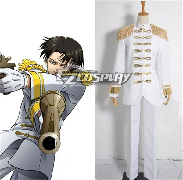 

Attack on Titan (Shingeki no Kyojin) Rivaille White Military Army Uniform Cosplay Costume E001