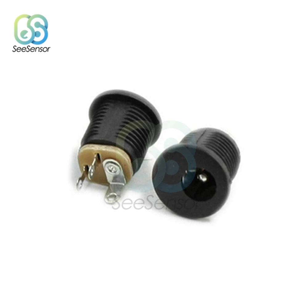 10 Chiếc DC Jack Cắm Ổ Cắm Nữ Bảng Điều Khiển Gắn Đầu Kết Nối 5.5Mm 2.1Mm Cắm DC-022 DC-022B DC-025M 5.5X2.1Mm