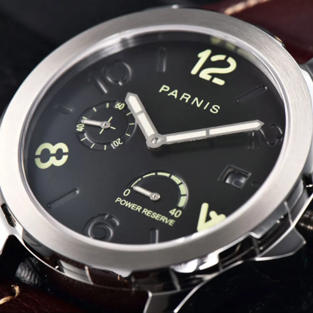 

Часы наручные мужские механические с календарем, 44 мм