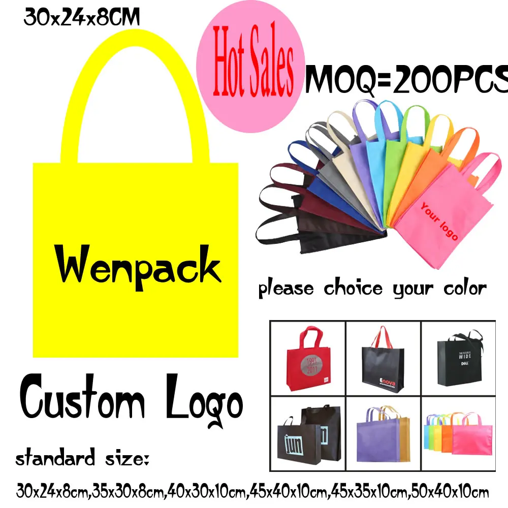 Non Woven Bags with Printed Logo, Hand Handle, Shopping Gift, Custom Promotion