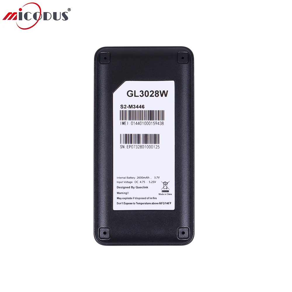 Mini WCDMA GL3028W Car GPS Trackers Waterproof 2600mah Battery Designed For Lone Worker Vehicle Pet Asset Tracking Application