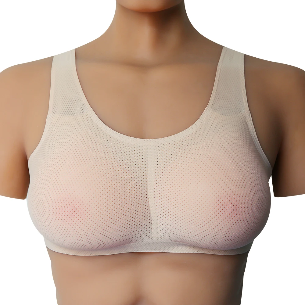 B-E Cup Silicone Breast Form Fake Breast Chest Pad CD Dressing With Underwear Bra+Insert Silicone Breast Forms Full Cup Seamless