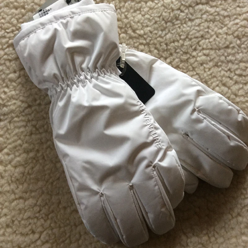 high quality winter Ski gloves Cold waterproof Windproof winter gloves Outdoor sports Riding skate White gloves
