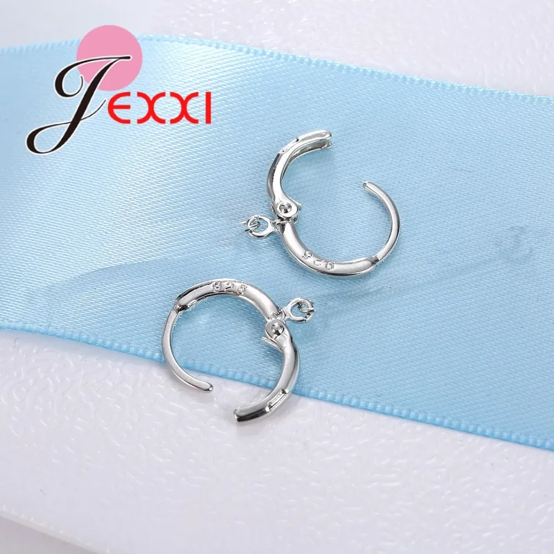 Hohe Qualität Mode 925 Sterling Silber Schmuck Zubehör Frauen Stilvolle DIY Schmuck Erkenntnisse für Ohrringe 50 Teile/los – Detail 5