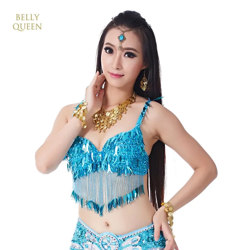 Women Stage & Dance Wear 2022 Oriental Dance Sequined Beaded Bra Top Bellydance Bra Costumes for Belly Dance Underwear