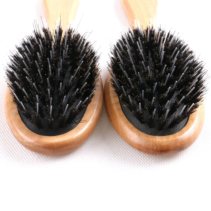 XUCHANG HARMONY 1 Piece Boar Bristle Salon Hair Brush with Wooden-handle for Hair Extension