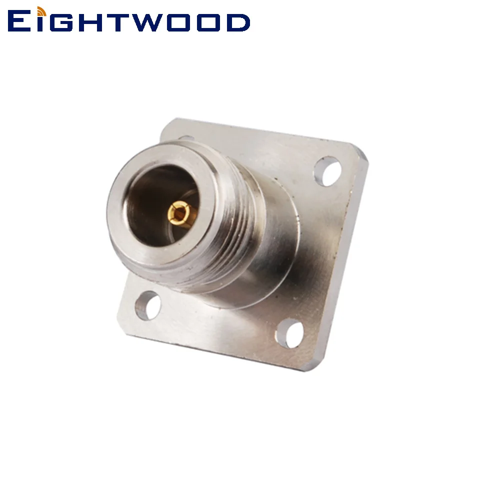 

Eightwood 5PCS N Jack Female RF Coaxial Connector Panel Mount with 4 Hole Flange Solder Adapter for Fiber-glass Antenna WLAN