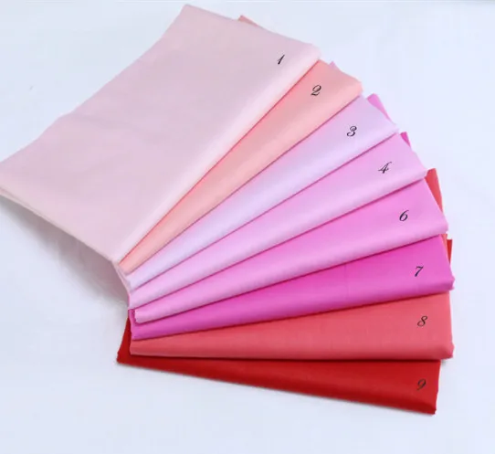 160CM*50CM pink red solid color cotton fabric patchwork tissue baby kids bedding quilting textile fabric sewing tecidos