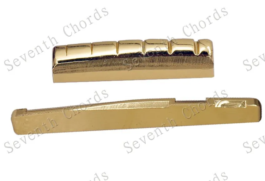 2 Stück/Set Messing Sattel und Steg für Akustikgitarre, Gitarrenzubehör, 3 Größen zur Auswahl, Musikinstrument-Zubehör – Detail 2
