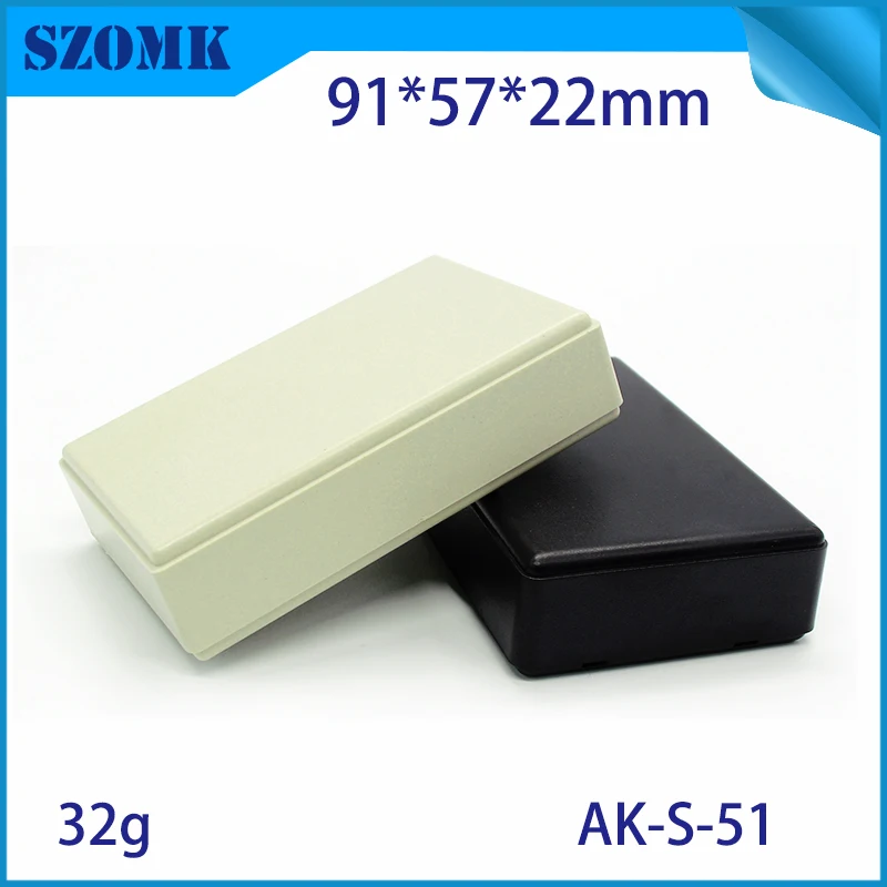 10 pcs/lot plastic enclosure project box abs material grey color and black color junction box electronics 91x57x22mm szomk case