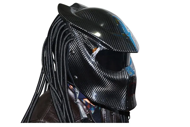 Predator carbon fiber helmet iron man Full face moto casque