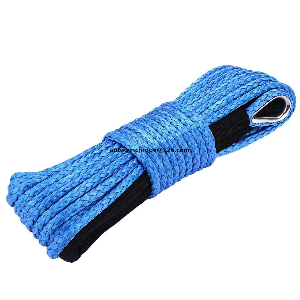 

Blue 5mm*15m Synthetic Rope,ATV Winch Line ,4X4 off-road Repalcement Winch Cable.Boat Winch Cable