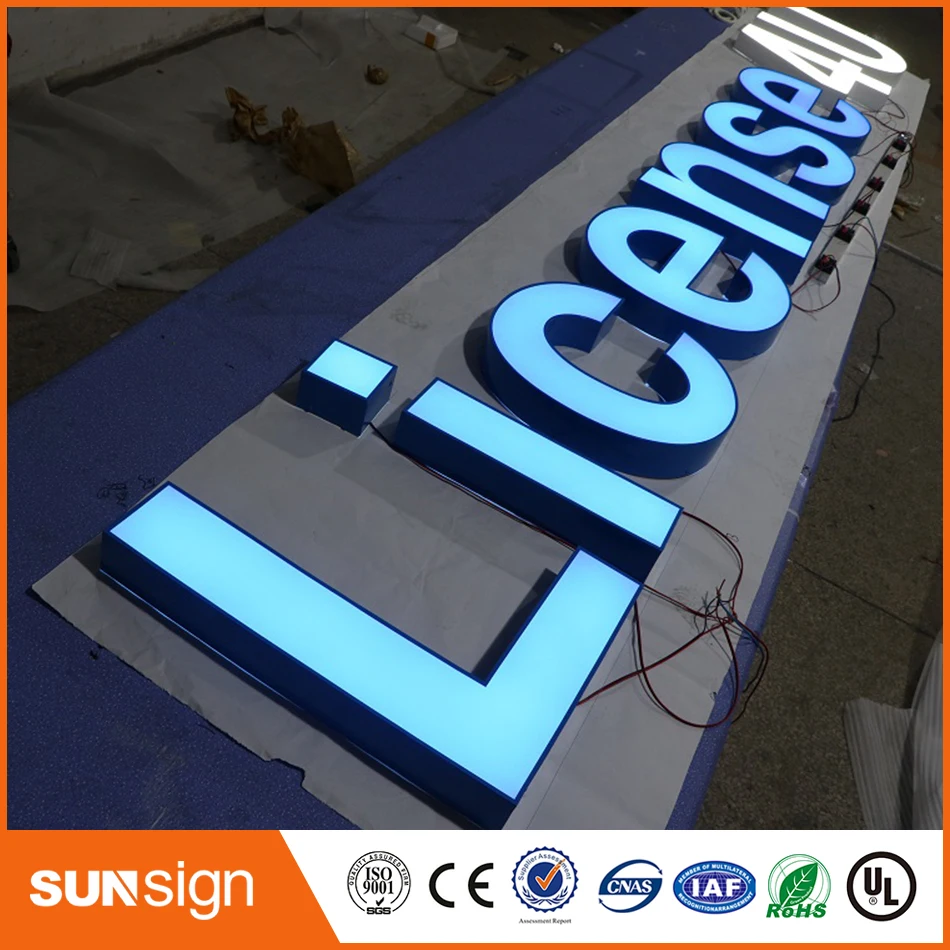 

Waterproof frontlit led outdoor letters