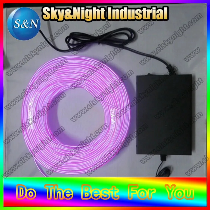 2.3mm -Purple Flexible Neon Glow Light EL Wire Rope tube 100M+ 220V Inverter with Free shipping