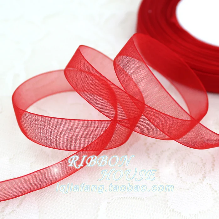 45meters/lot (50 yards/roll)1/2\'\'(12mm) Organza ribbons  white gift wrapping decoration Christmas ribbons Sewing Fabric Hand DIY