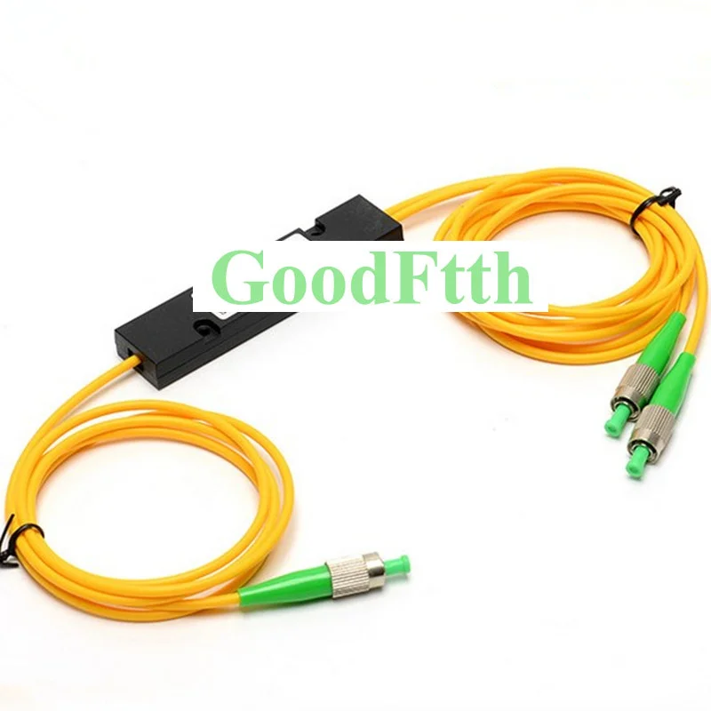 

Оптический Сплиттер соединитель FBT PLC 1X2 FC/APC SM кабель 1-1,5 м индивидуальное соотношение GoodFtth