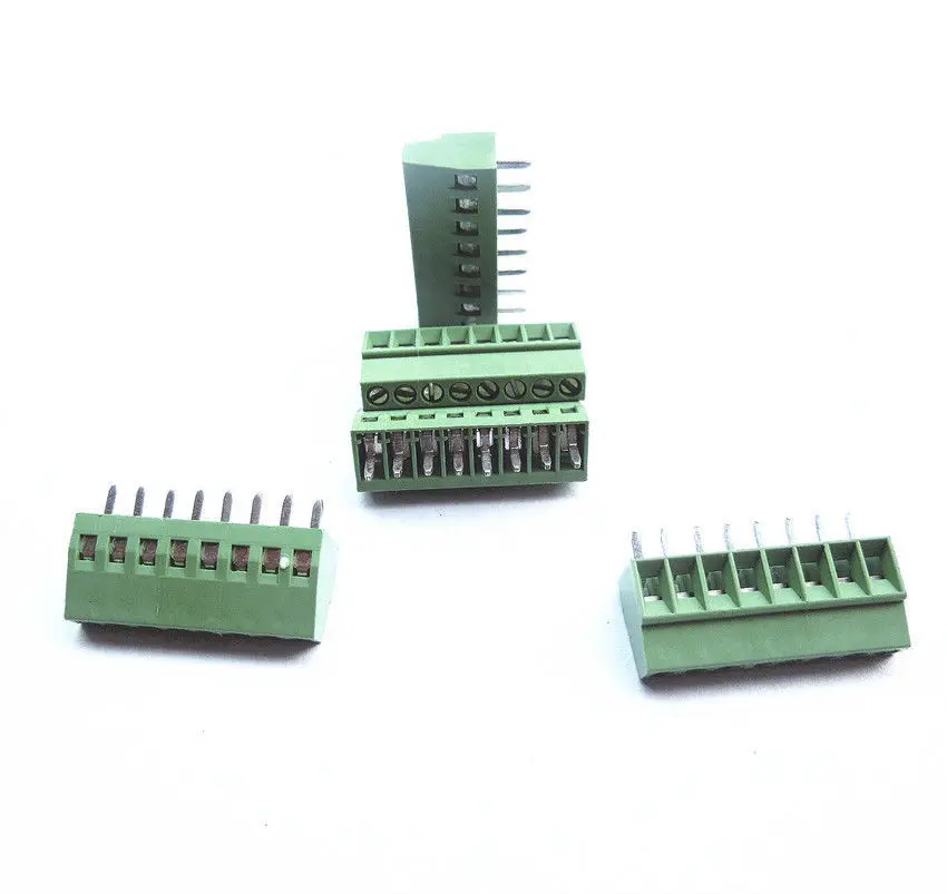 

10pcs 8 Poles/8 Pin 2.54mm/0.1" PCB Universal Screw Terminal Block Connector