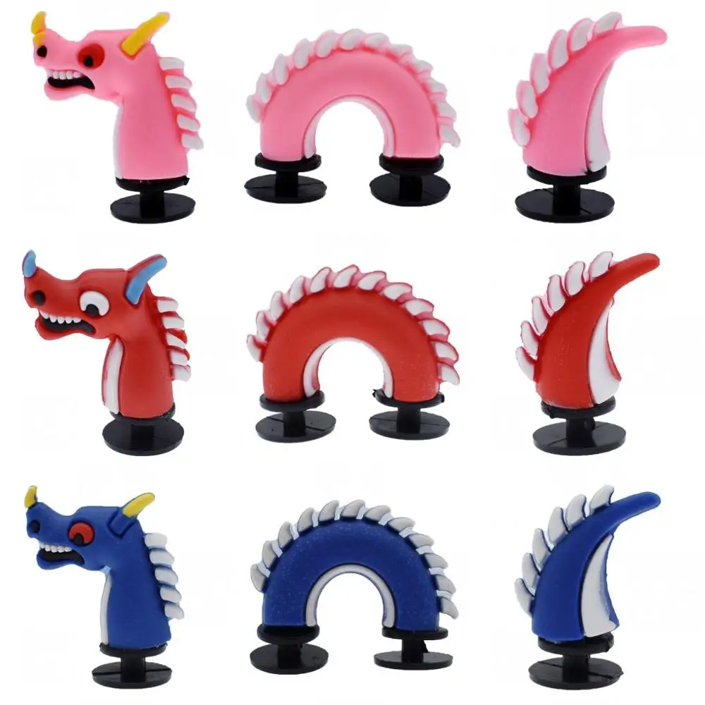 10 pcs Kids Boys 3D Pink/Red/Yellow/Blue Real Dragon Sandal Clog Charms Souvenir Gift