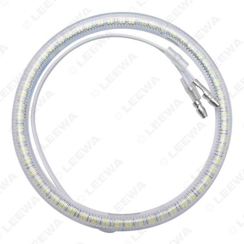 LEEWA White/Blue/Yellow 2pcs/Set Moto LED Halo Rings Angel Eyes DRL Head Lamp For Yamaha Majesty250 Light 2x106mm #CA996