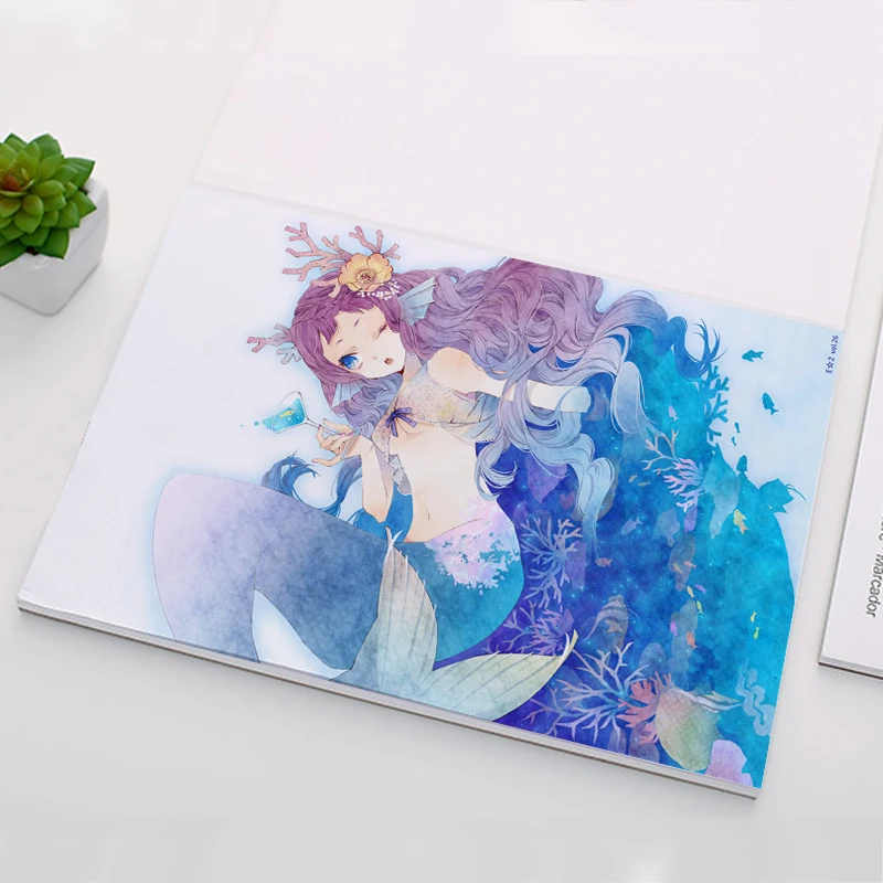 Pintura de Manga dedicada para adultos principiantes para colorear, Arte Fino femenino, boceto en blanco, pintado a mano, papel de escritura de 30 Zhang