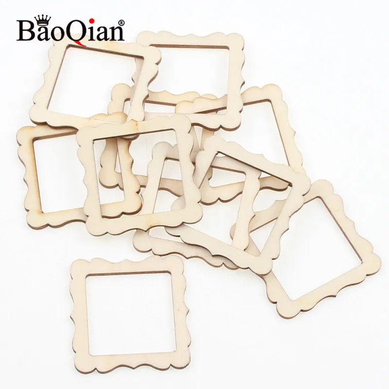 20Pcs Unfinished Hout Slices Diy Fotolijst Natuurlijke Houten Ambachten Scrapbooking Voor Thuis Decoratie Bruiloft Versiering