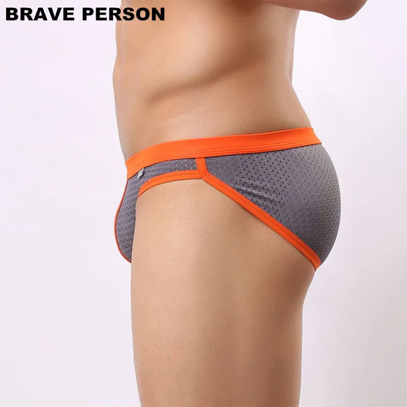 BRAVE PERSON Men Underwear Briefs High Quality Brand Underpants Briefs Shorts Bikinis Men Sexy Breathable Mesh Briefs