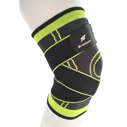 1 pc S-4XL 3D weaving Pressurized Straps bandage knee brace support Sports knee pads Guard Add anti-slip strips lengthen straps