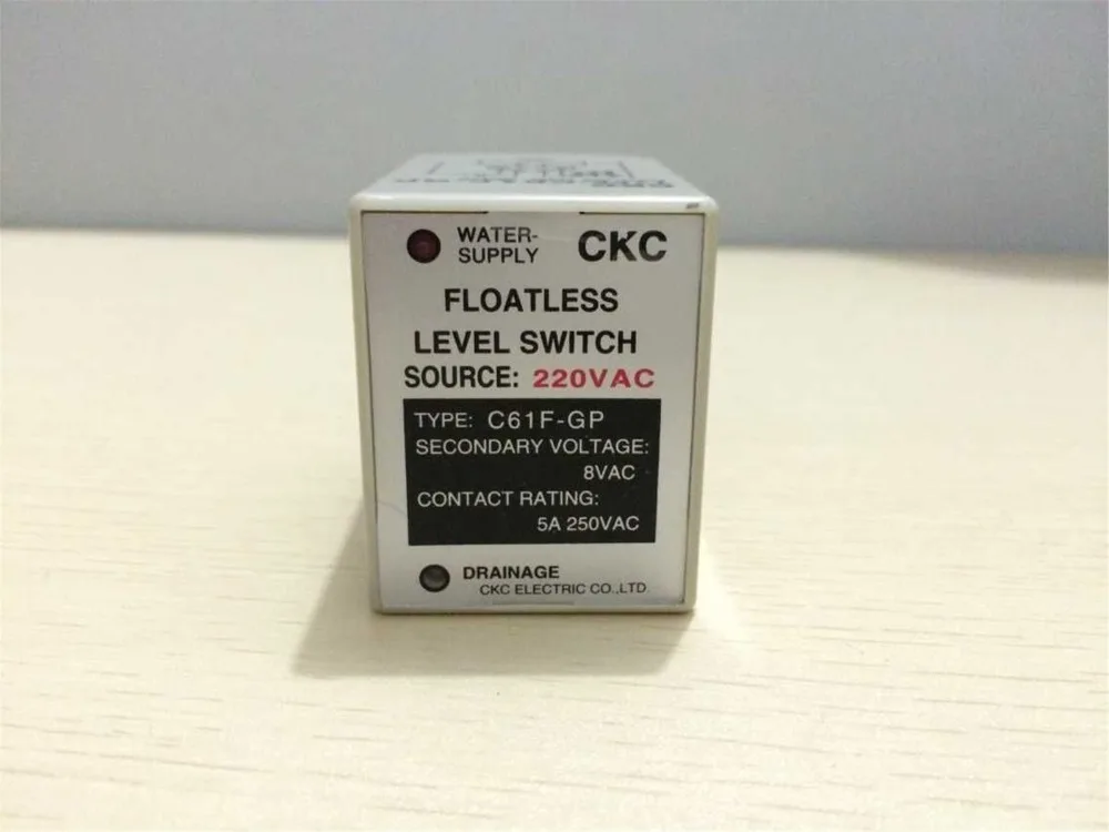 1pc C61F-GP 8 Pin Liquid Level Relay Floatless Relay Water Level Control Pump Automatic Switch 12VDC 24VDC 110VAC 220VAC